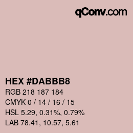 Color code: HEX #DABBB8 | qconv.com