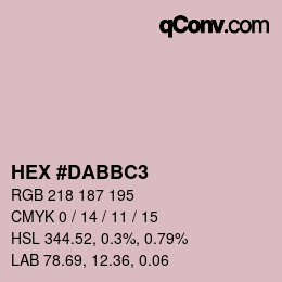 Color code: HEX #DABBC3 | qconv.com