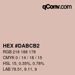 Color code: HEX #DABCB2 | qconv.com