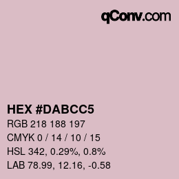 颜色代码: HEX #DABCC5 | qconv.com