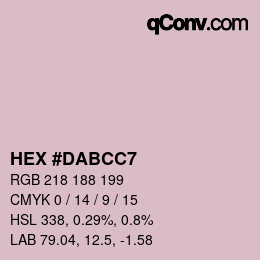 カラーコード: HEX #DABCC7 | qconv.com