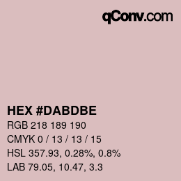 カラーコード: HEX #DABDBE | qconv.com