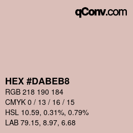 Color code: HEX #DABEB8 | qconv.com