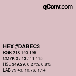 Farbcode: HEX #DABEC3 | qconv.com