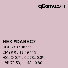 カラーコード: HEX #DABEC7 | qconv.com
