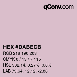 カラーコード: HEX #DABECB | qconv.com
