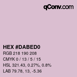 カラーコード: HEX #DABED0 | qconv.com