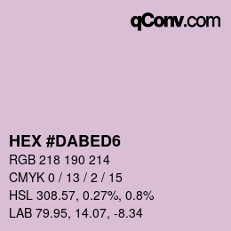 カラーコード: HEX #DABED6 | qconv.com
