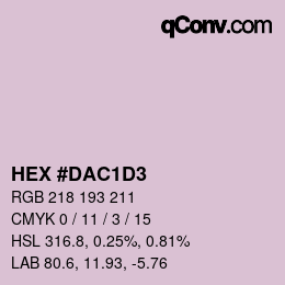 カラーコード: HEX #DAC1D3 | qconv.com