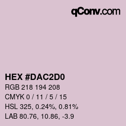 カラーコード: HEX #DAC2D0 | qconv.com