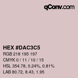 Color code: HEX #DAC3C5 | qconv.com