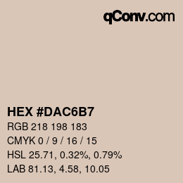 カラーコード: HEX #DAC6B7 | qconv.com