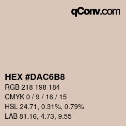 Color code: HEX #DAC6B8 | qconv.com