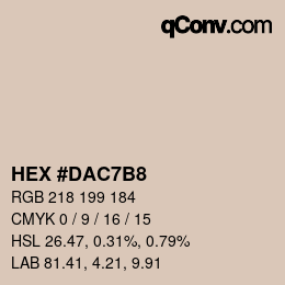 Color code: HEX #DAC7B8 | qconv.com