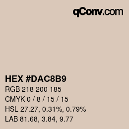 Color code: HEX #DAC8B9 | qconv.com