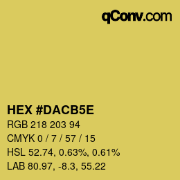 Código de color: HEX #DACB5E | qconv.com