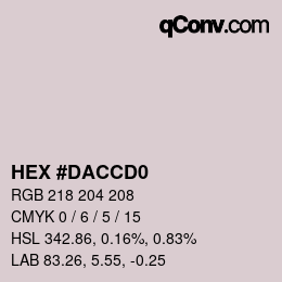 カラーコード: HEX #DACCD0 | qconv.com
