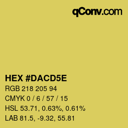 Color code: HEX #DACD5E | qconv.com