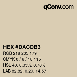 Color code: HEX #DACDB3 | qconv.com