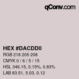 カラーコード: HEX #DACDD0 | qconv.com