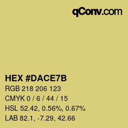 Color code: HEX #DACE7B | qconv.com