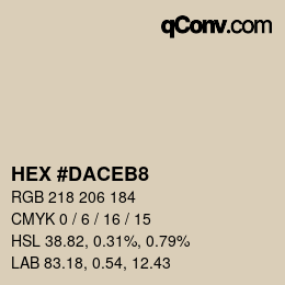Color code: HEX #DACEB8 | qconv.com