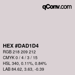 Color code: HEX #DAD1D4 | qconv.com