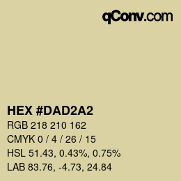 カラーコード: HEX #DAD2A2 | qconv.com