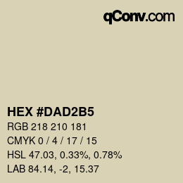 Color code: HEX #DAD2B5 | qconv.com