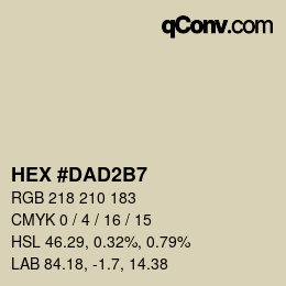 颜色代码: HEX #DAD2B7 | qconv.com