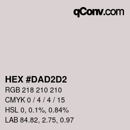 Color code: HEX #DAD2D2 | qconv.com