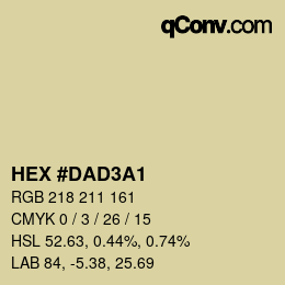 カラーコード: HEX #DAD3A1 | qconv.com