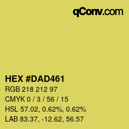 Color code: HEX #DAD461 | qconv.com