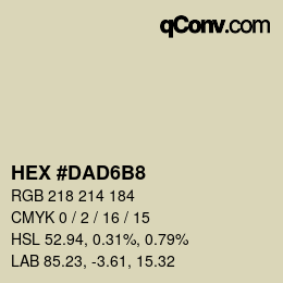 Color code: HEX #DAD6B8 | qconv.com