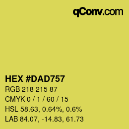 Color code: HEX #DAD757 | qconv.com