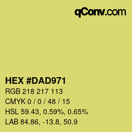 Color code: HEX #DAD971 | qconv.com