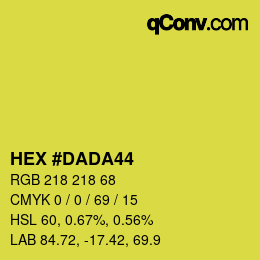 Color code: HEX #DADA44 | qconv.com