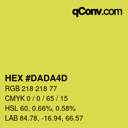 Color code: HEX #DADA4D | qconv.com