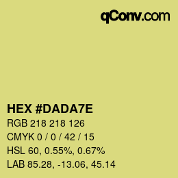 Color code: HEX #DADA7E | qconv.com