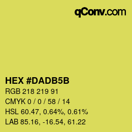 Color code: HEX #DADB5B | qconv.com