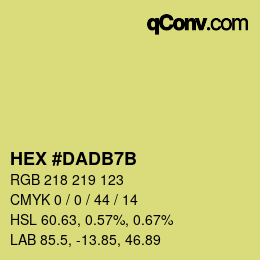 カラーコード: HEX #DADB7B | qconv.com