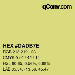 Color code: HEX #DADB7E | qconv.com