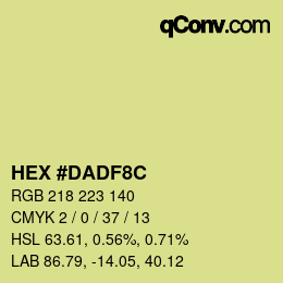 Color code: HEX #DADF8C | qconv.com