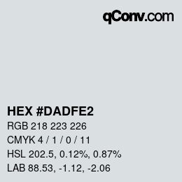 カラーコード: HEX #DADFE2 | qconv.com