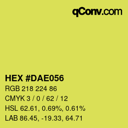 Color code: HEX #DAE056 | qconv.com