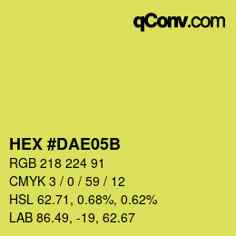 Farbcode: HEX #DAE05B | qconv.com