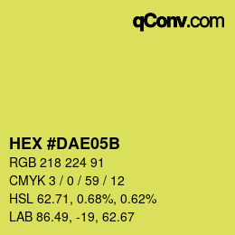 カラーコード: HEX #DAE05B | qconv.com