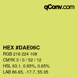 Color code: HEX #DAE06C | qconv.com