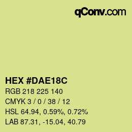 Color code: HEX #DAE18C | qconv.com