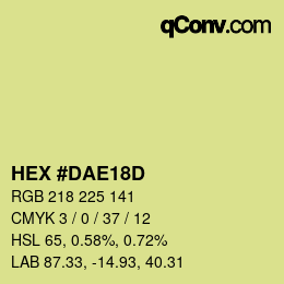 Color code: HEX #DAE18D | qconv.com